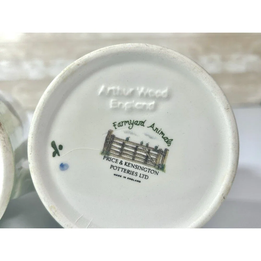 Price and Kensington Cow Painted Farmyard Animals Set Ceramic Creamer Pitcher